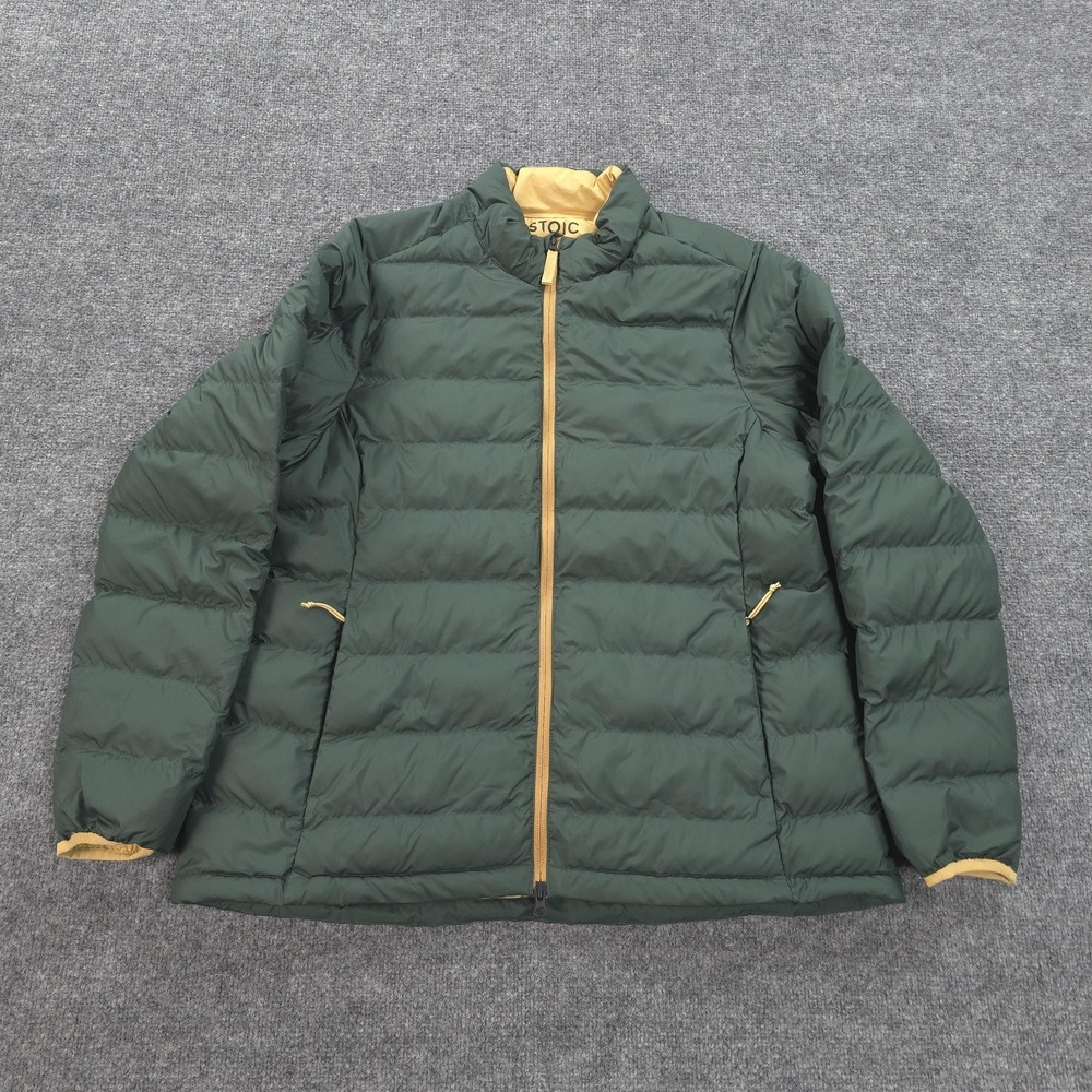 Stoic Jacket Womens XL Green Insulated Puffer Full Zip Hiking Outdoors SICZ2G6